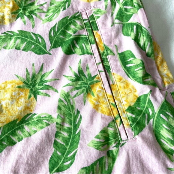 SOLD - Tommy Hilfiger Golf Pink and Green Pineapple and Palm Print Skort - Picture 7 of 8